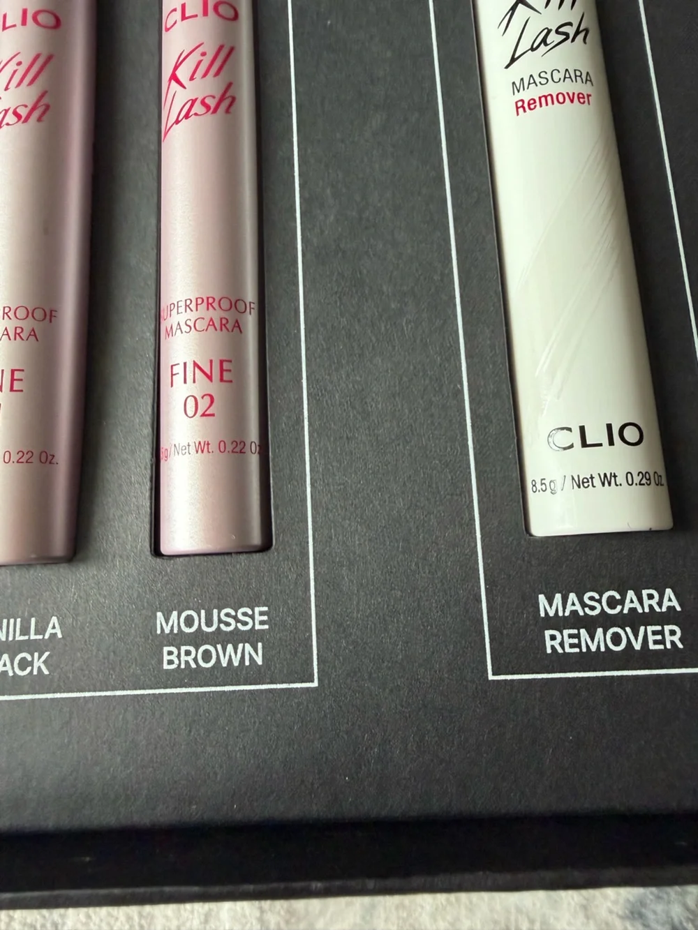CLIO Kill Lash Superproof Mascara Vault Set - 6pc Full Size Makeup Collection